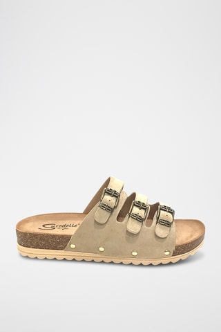 Sandalias de cuña - Beige