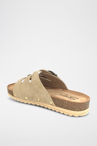 Sandalias de cuña - Beige