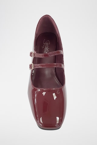 Babies con brillo de tacón - Burdeos