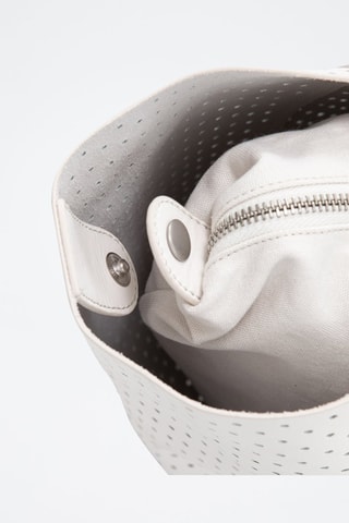 Cabas en cuir - Blanc - IKKS 