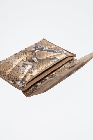 Porta-cartões em couro de cordeiro - Dourado - IKKS