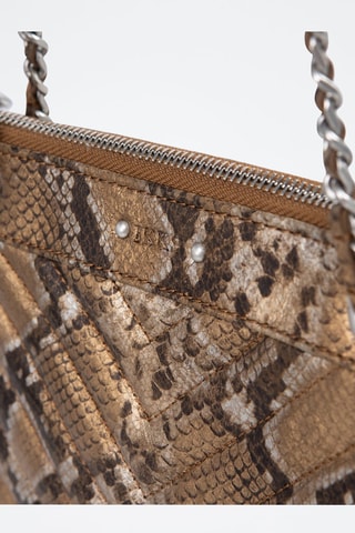 Sac pochette en cuir - Marron - IKKS