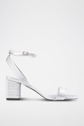 Sandales à talons en cuir - Argenté - IKKS