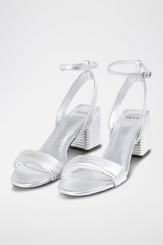 Sandales à talons en cuir - Argenté - IKKS