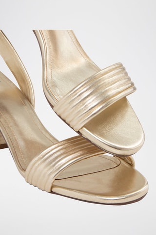 Sandales à talons en cuir - Doré - IKKS