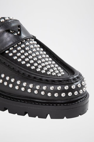 Mocassins en cuir de veau - Noir - IKKS