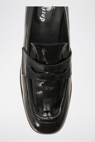 Mocassins à talons en cuir - Noir