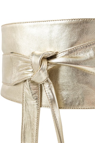 Cinto em couro - Dourado - IKKS