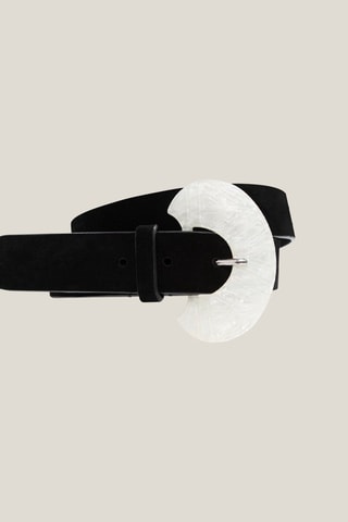 Cinto em couro de vitelo - Preto - One Step