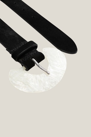 Cinto em couro de vitelo - Preto - One Step