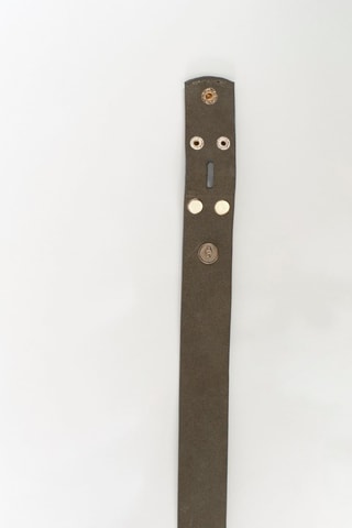 Cinto em couro de vitelo nobuck - Caqui - One Step