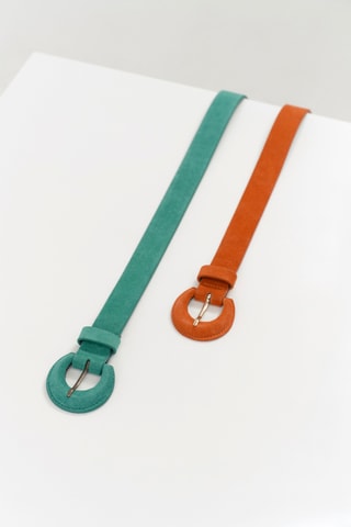 Cinto em couro - Laranja-escuro - One Step