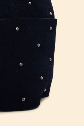 Cinto em nobuck - Azul-marinho