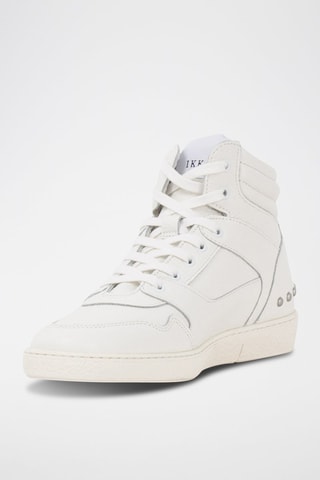 Baskets montantes en cuir de veau - Blanc - IKKS