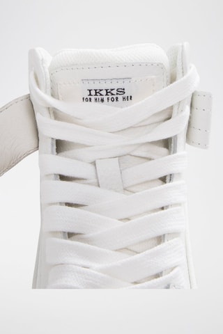 Baskets montantes en cuir de veau - Blanc - IKKS