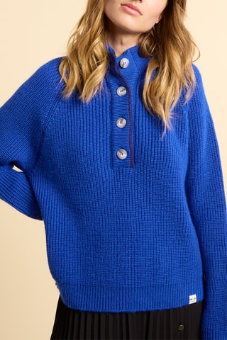 Camisola em lã mohair - Azul-elétrico