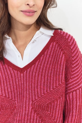 Camisola em lã e alpaca - Bordô