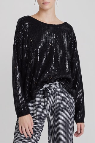 Camisola oversize - Preto - IKKS