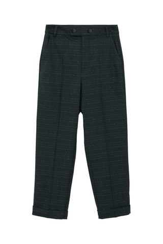 Calças de fato de cintura alta - Verde