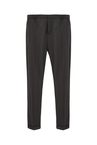 Pantalon de costume en laine - Vert foncé