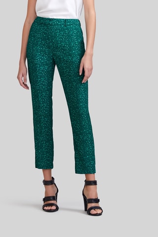 Pantalon droit taille haute 7/8 - Vert émeraude - IKKS