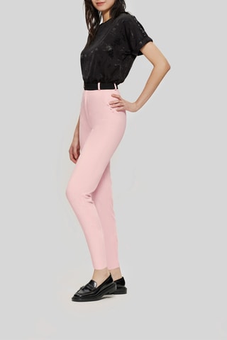 Pantalon droit taille haute. - Rose - IKKS