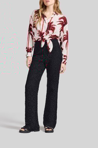 Pantalon droit taille haute - Noir - IKKS