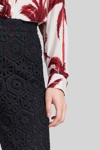 Pantalon droit taille haute - Noir - IKKS