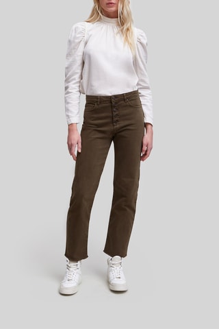 Jean droit taille haute - Marron - IKKS