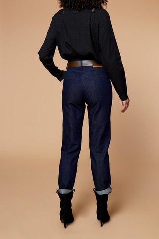 Jean slouchy 7/8 taille haute - Bleu marine - One Step