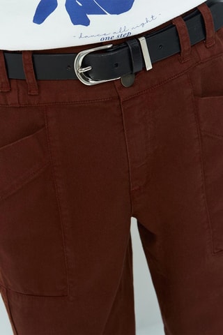 Jean battle 7/8 taille haute - Marron - One Step