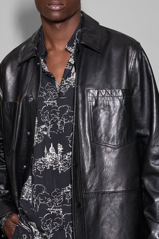 Veste en cuir - Noir