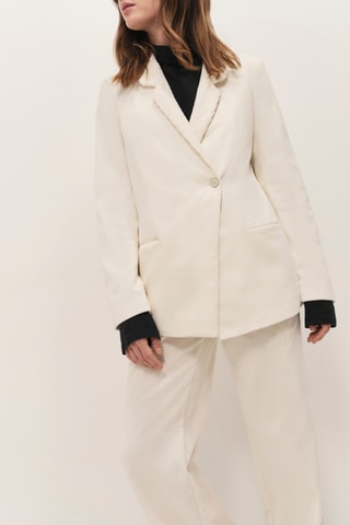 Casaco em veludo - Marfim - One Step