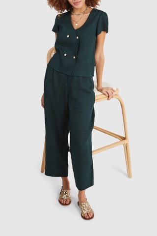 Top em linho - Verde - I.Code