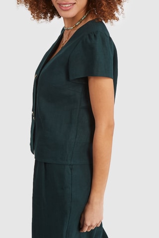 Top em linho - Verde - I.Code