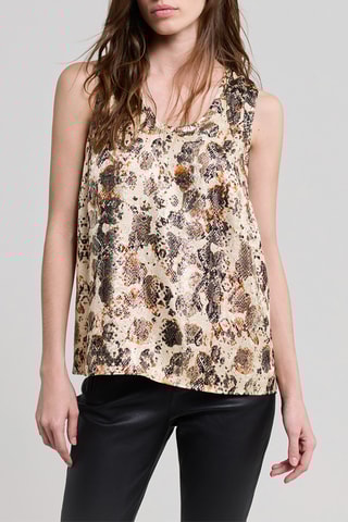 Top em seda - Dourado - IKKS