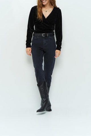 Top em veludo - Preto