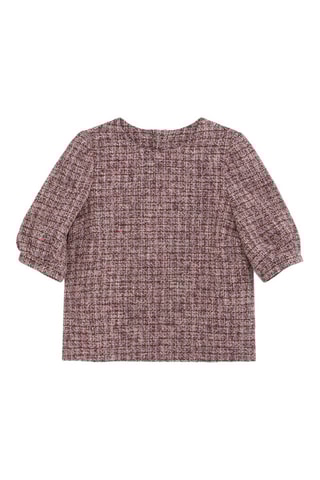 Top de tweed - Vermelho