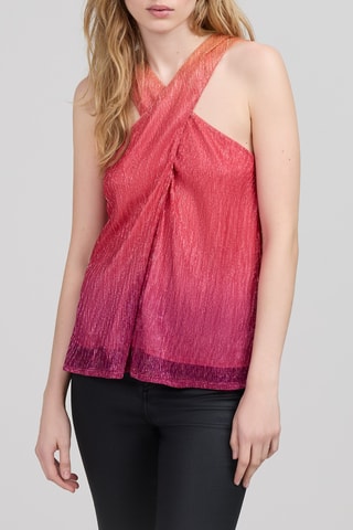 Top - Laranja e rosa - IKKS