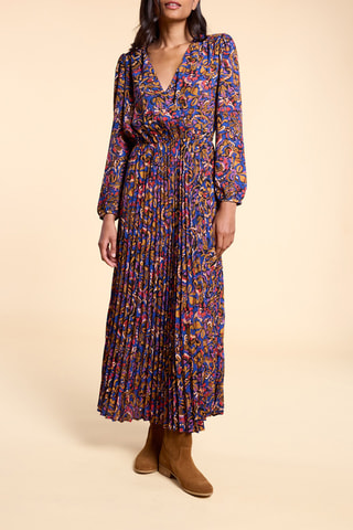 Robe plissée - Camel