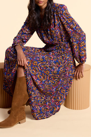 Robe plissée - Camel