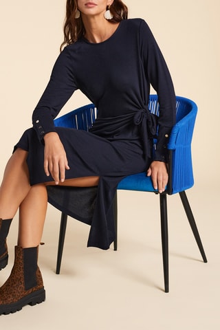 Robe midi - Bleu marine