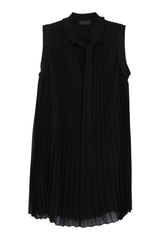 Vestido plissado - Preto - IKKS
