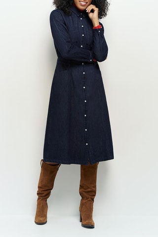 Robe chemise en jean - Bleu - One Step