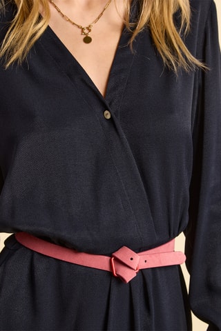 Vestido direito - Azul-marinho