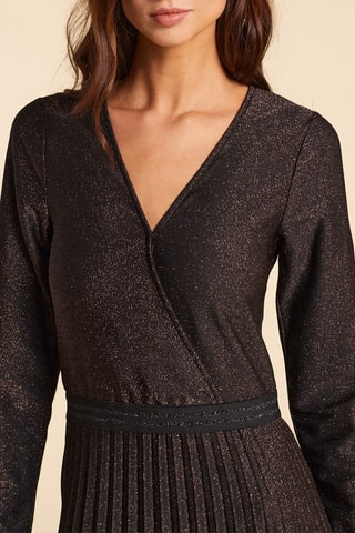 Vestido plissado - Antracite