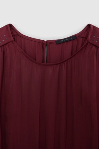 Vestido com folhos - Bordô - IKKS