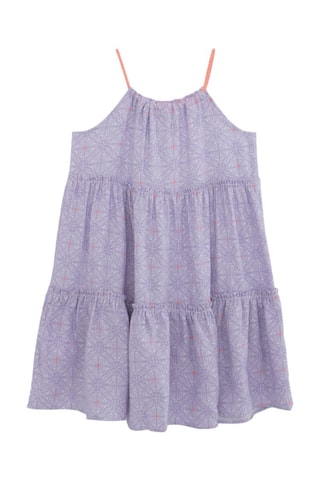 Vestido com folhos - Violeta - IKKS