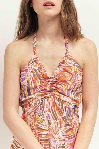 Vestido midi - Coral - One Step