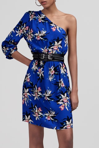 Robe asymétrique - Bleu cobalt - IKKS